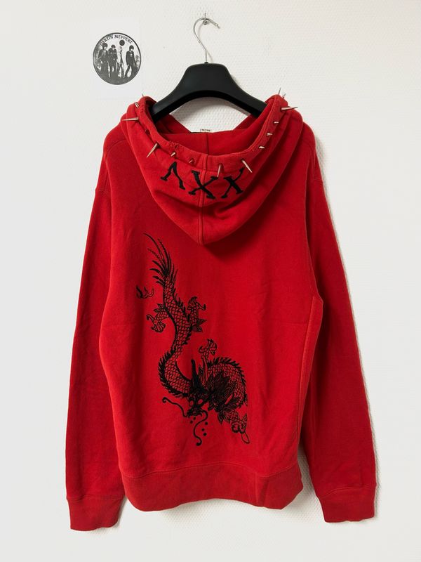 Gucci by Alessandro Michele 2018 Dragon Embroidered Spike Hoodie Gucci by Alessandro Michele 2018 Dragon Embroidered Spike Hoodie