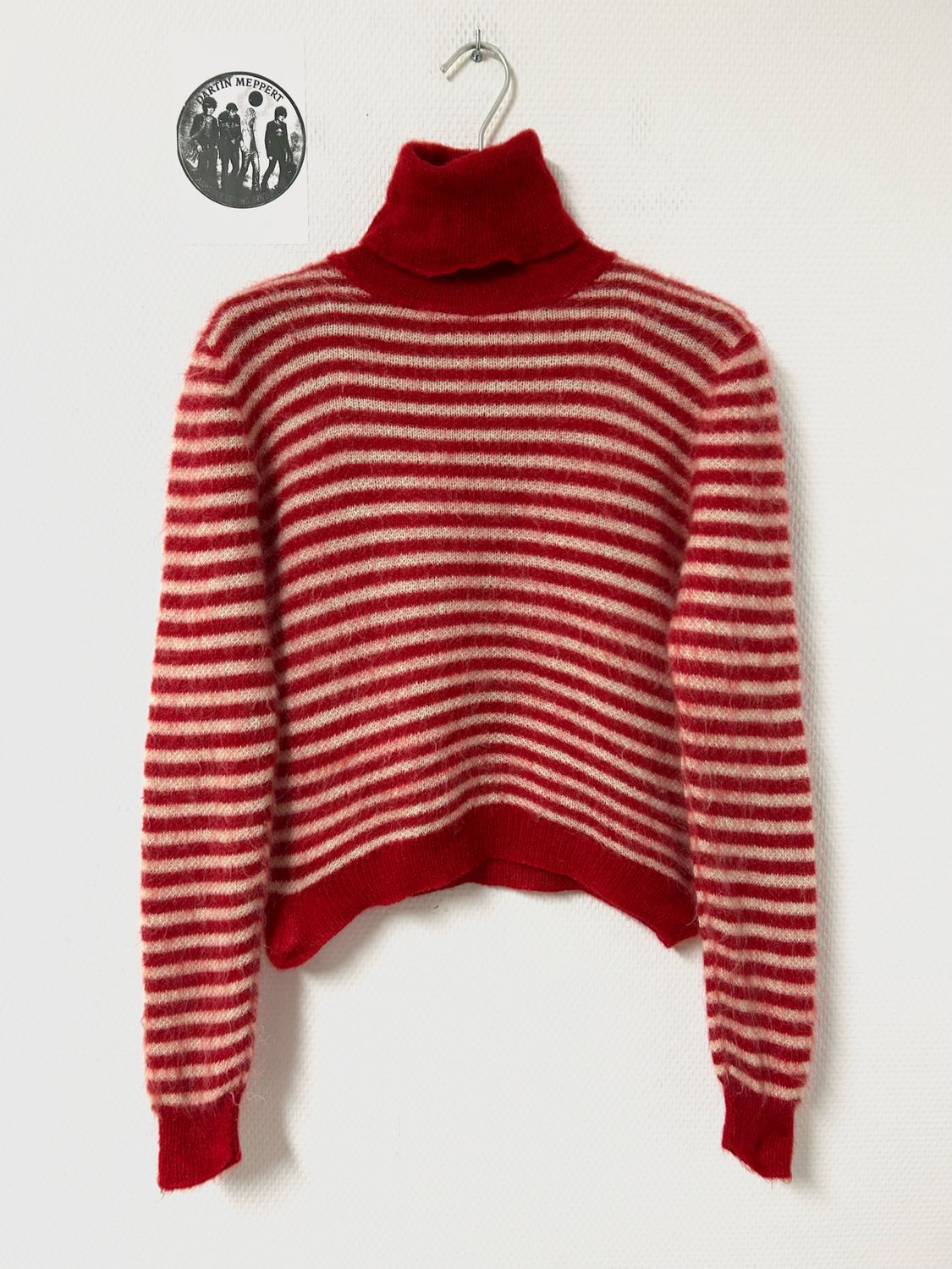 Saint Laurent Paris by Hedi Slimane FW2014 Sample 1/1 Fuzzy Mohair Stripe Knit