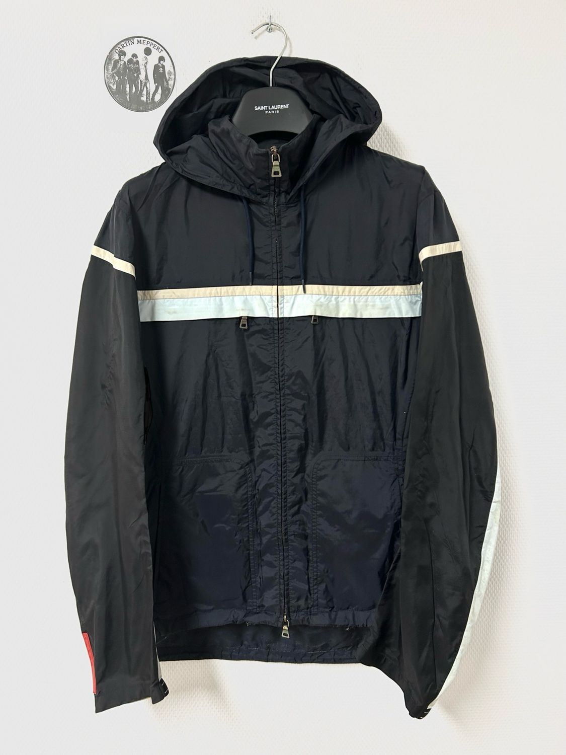 Prada Sport by Miuccia Prada SS2004 Reflective Trim Hooded Nylon Jacket