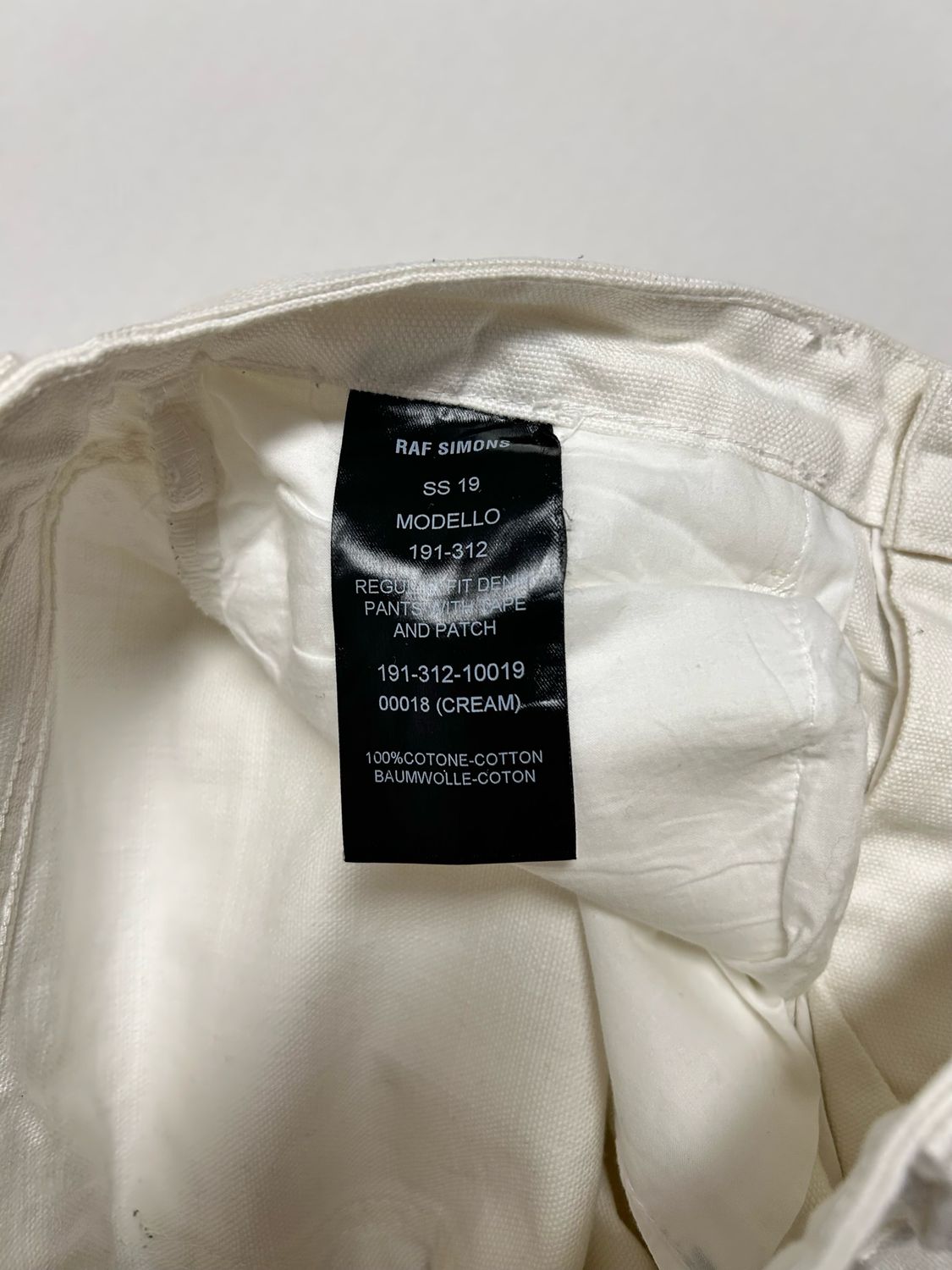 Raf Simons SS2019 RS Strap Denim Pants