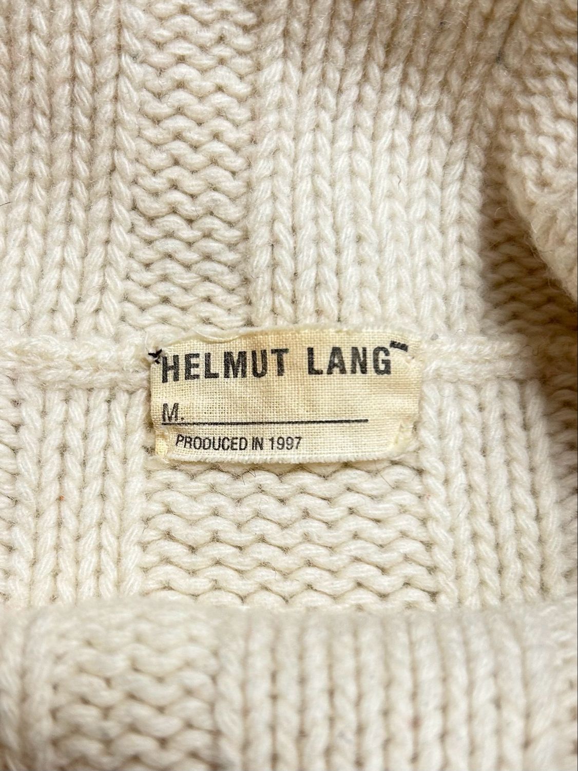 Helmut Lang FW1997 Heavyweight Ribbed Turtleneck Sweater