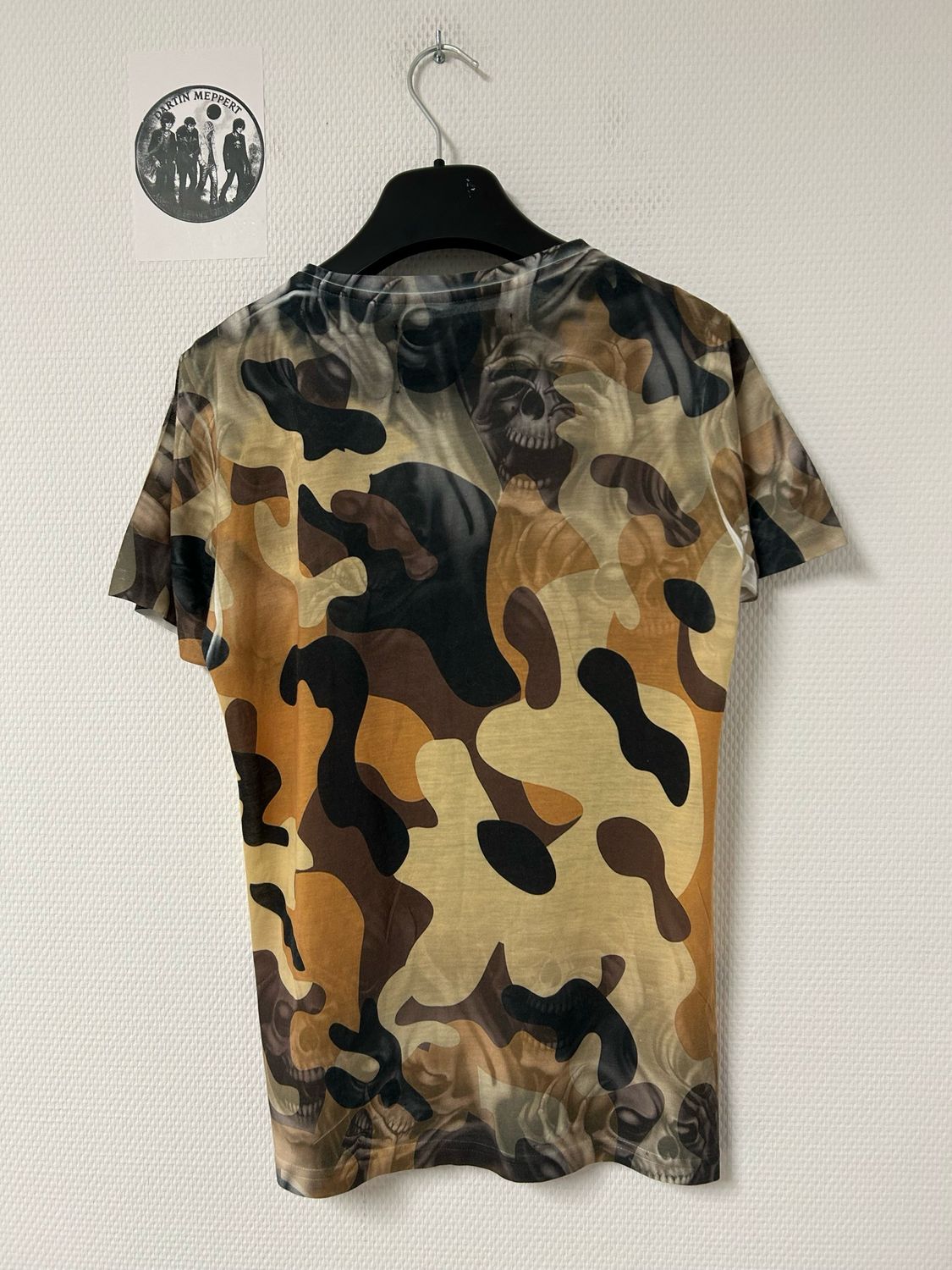 Philipp Plein SS2014 Rhinestone Skull Camo T-Shirt