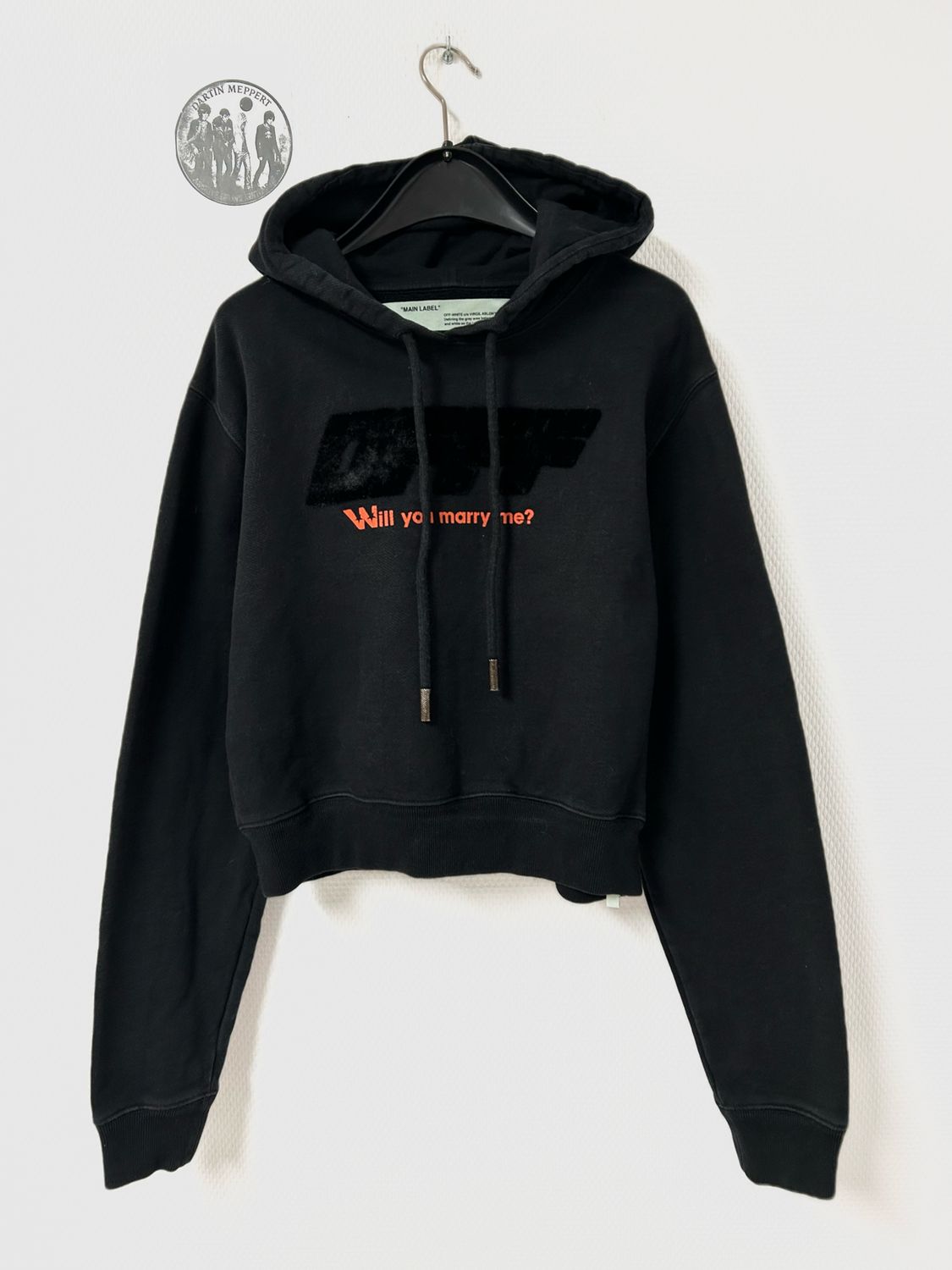Off-White by Virgil Abloh FW2018 “Will You Marry Me?” Cropped Hoodie