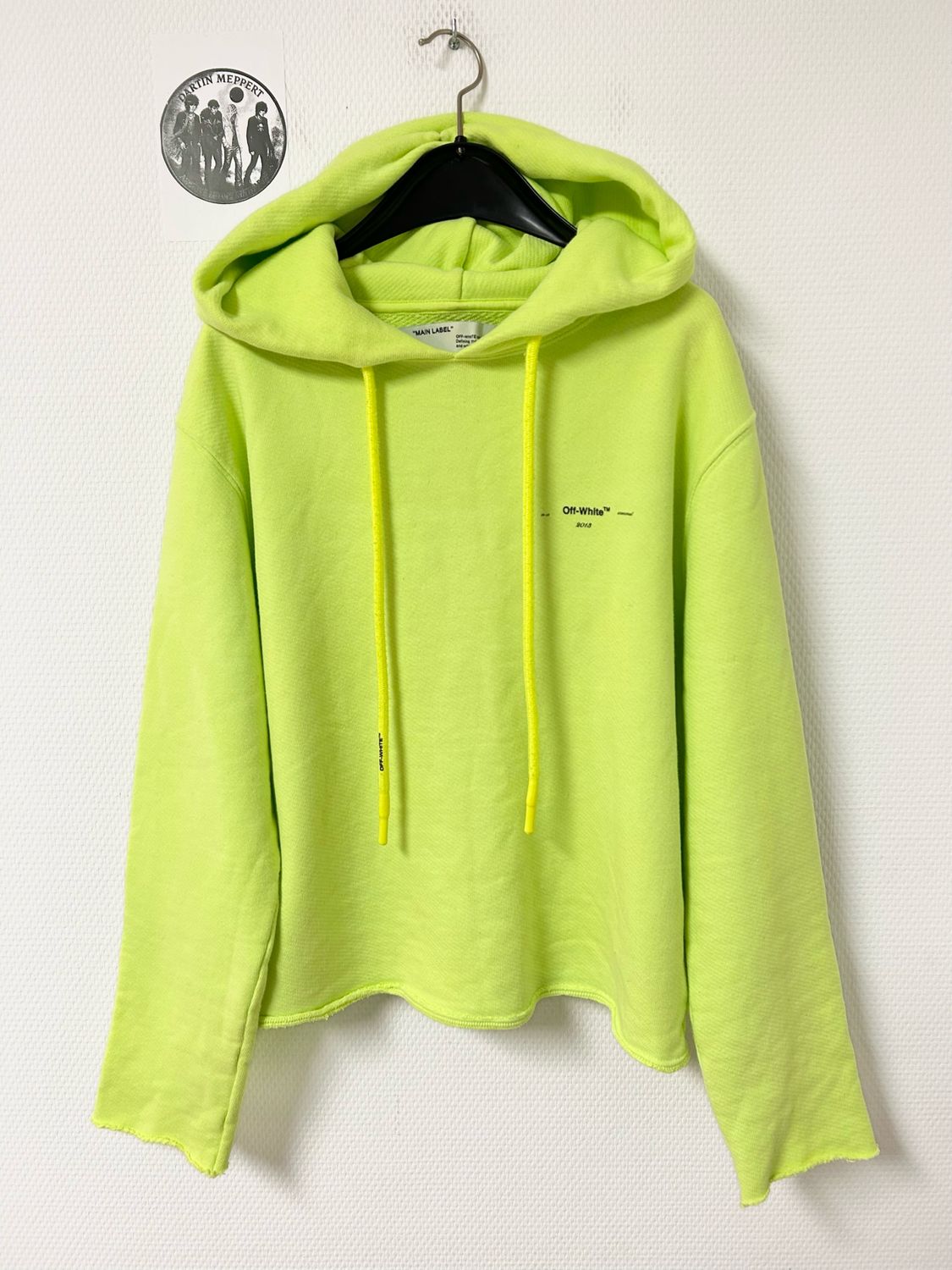 Off-White™ by Virgil Abloh FW2018 Cropped Neon Hoodie