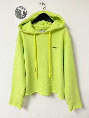 Off-White™ by Virgil Abloh FW2018 Cropped Neon Hoodie Off-White™ by Virgil Abloh FW2018 Cropped Neon Hoodie