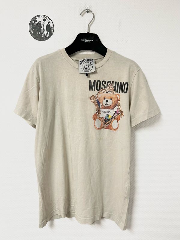 Moschino Couture! by Jeremy Scott 2010s Teddy Frame Graphic T-Shirt