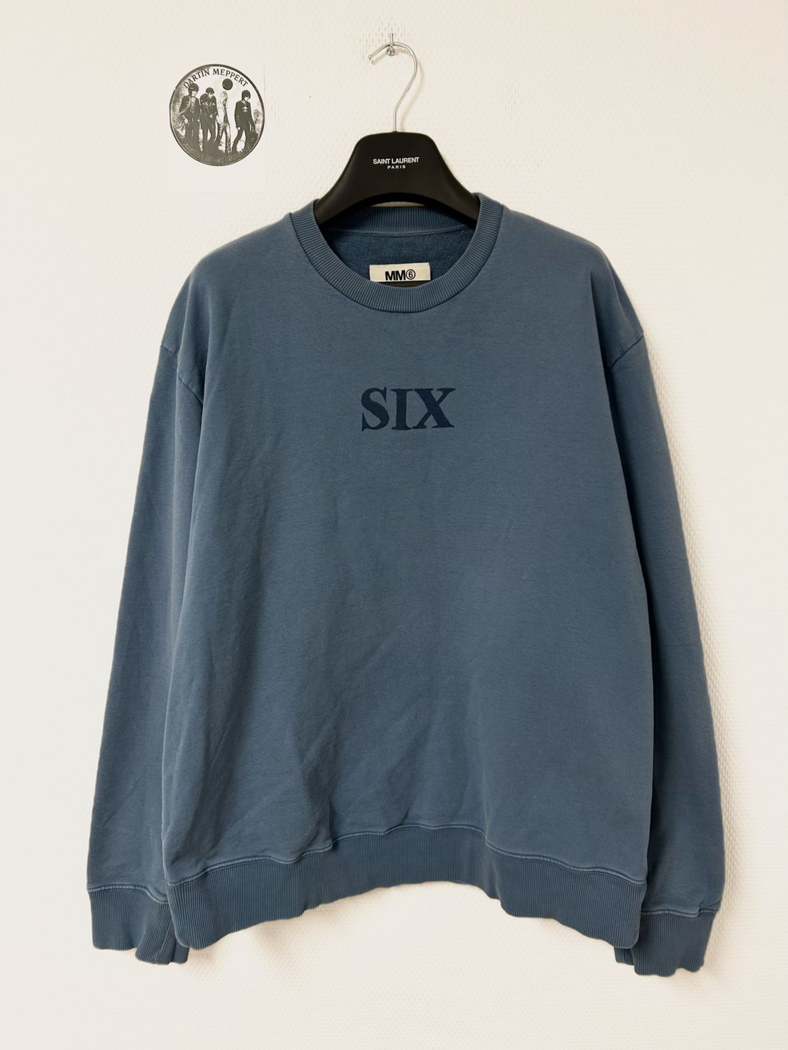 Maison Martin Margiela MM6  FW2019 “SIX” Logo Crewneck Sweatshirt