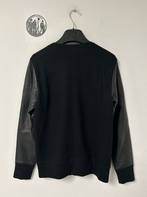 Helmut Lang FW2013 Lamb Leather Panel Sweatshirt
