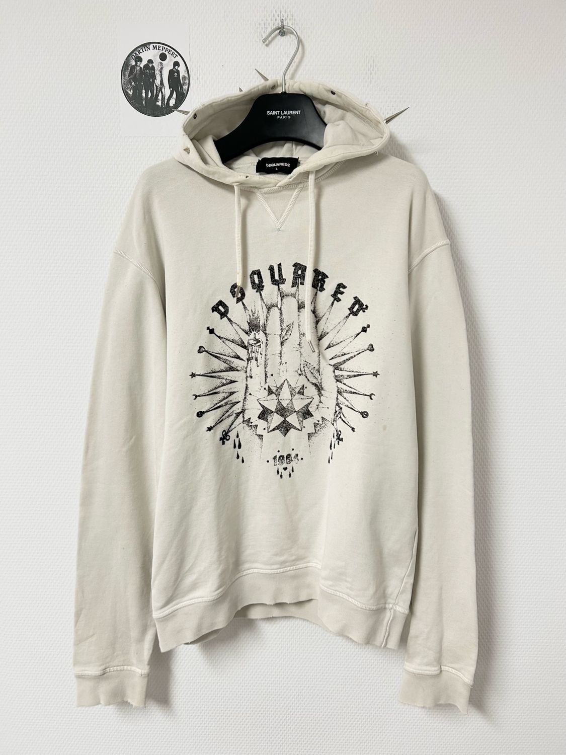 DSQUARED2 by Dean &amp; Dan Caten FW2015 Textured Spiked Hoodie