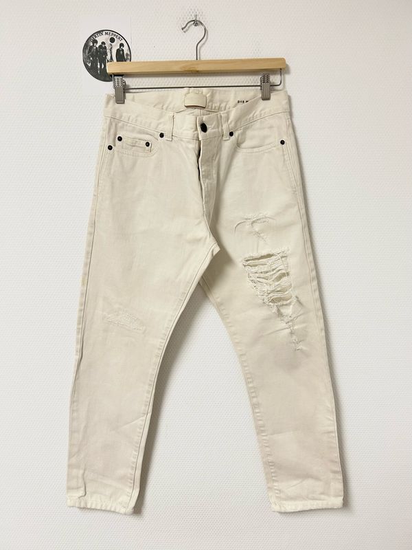 Saint Laurent Paris by Anthony Vaccarello SS2018 Distressed Skinny Jeans