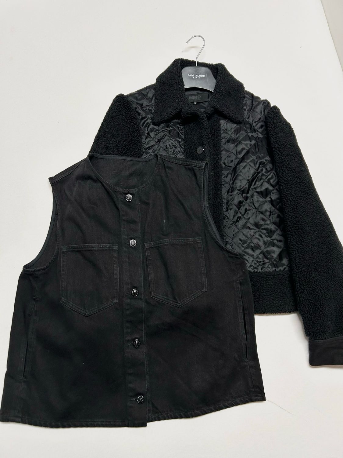 Maison Martin Margiela MM6 FW2018 Quilted Shearling Transformable Bomber Jacket Set