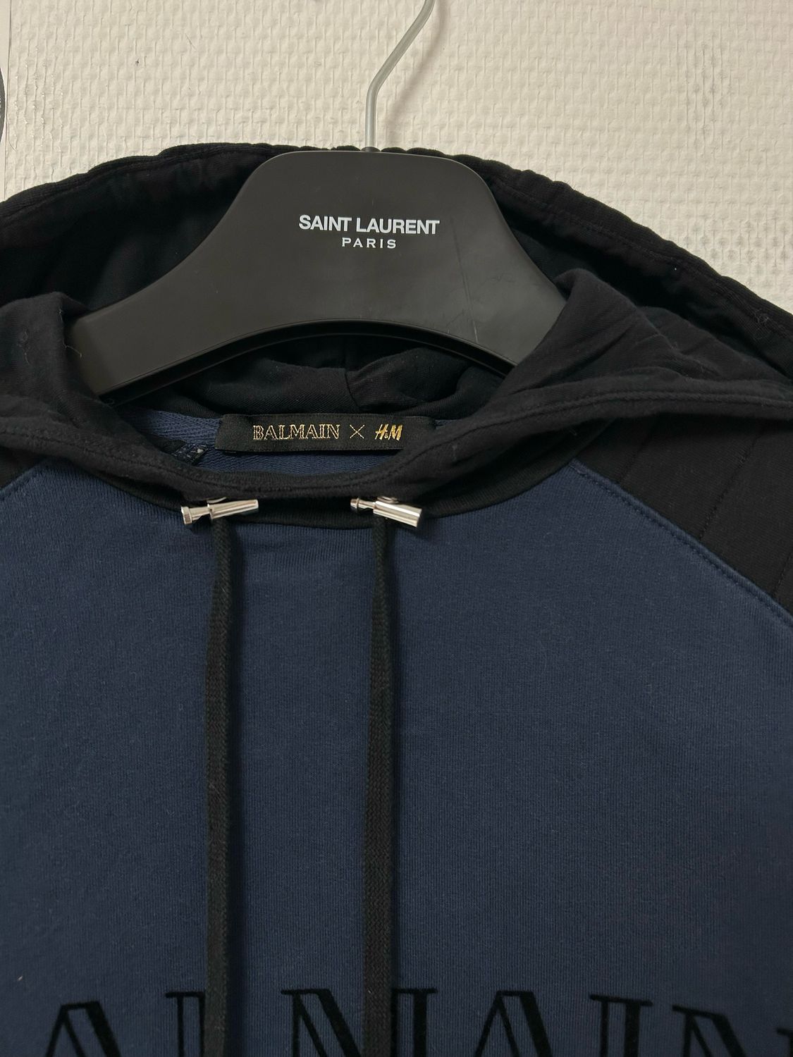 Balmain by Olivier Rousteing FW2015 Quilted Shoulder Logo Hoodie