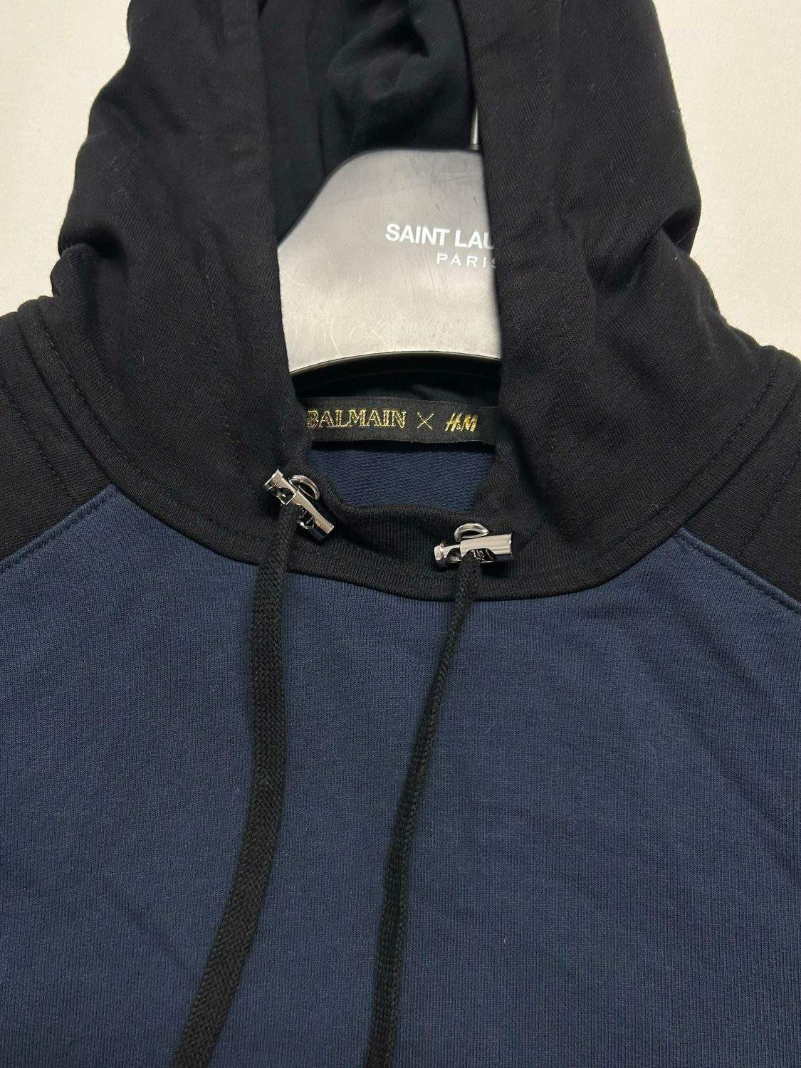 Balmain by Olivier Rousteing FW2015 Quilted Shoulder Logo Hoodie