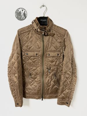 PRADA by Miuccia Prada FW1998 Quilted Nylon Moto Jacket PRADA by Miuccia Prada FW1998 Quilted Nylon Moto Jacket