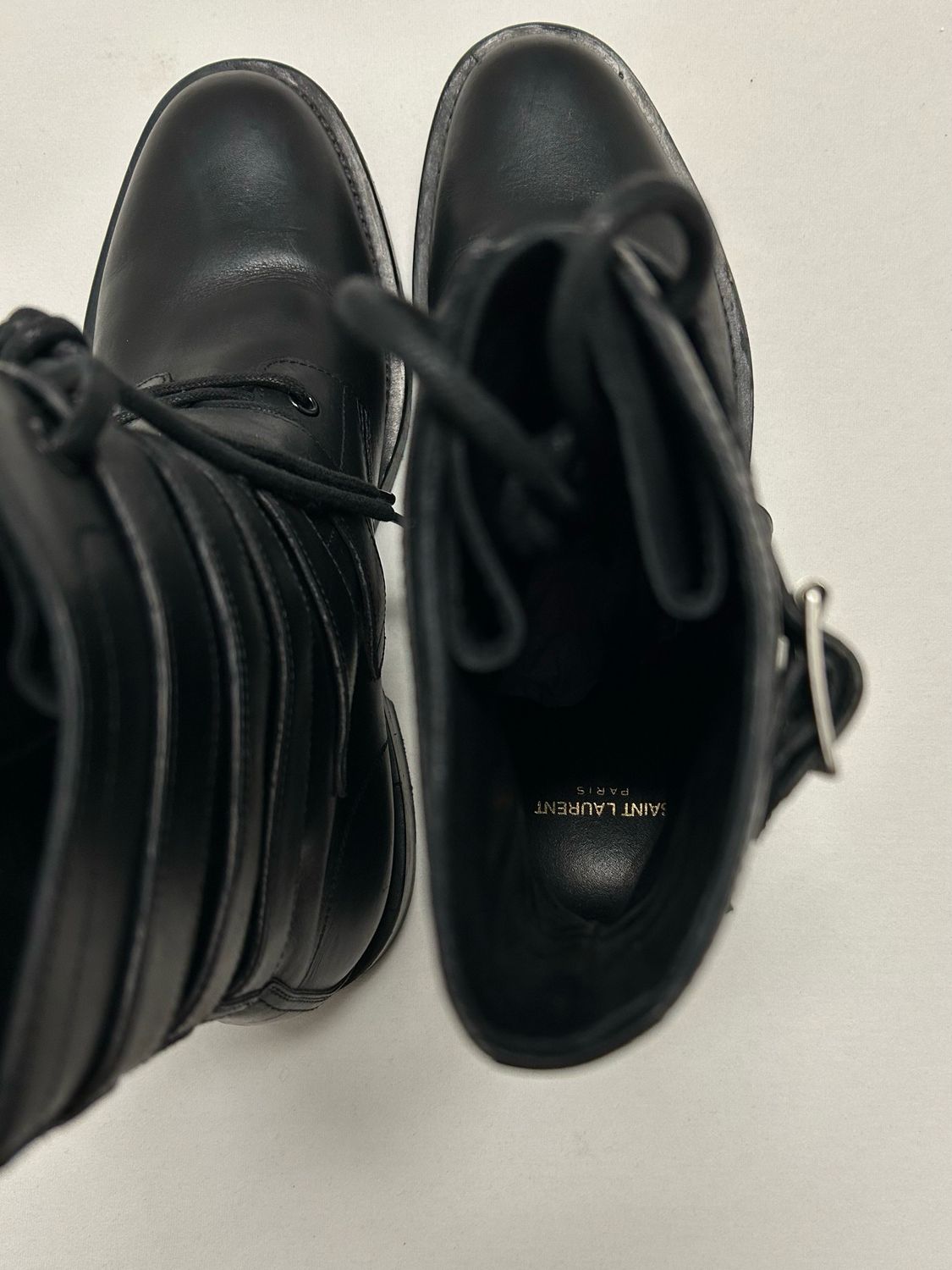 Saint Laurent Paris by Hedi Slimane FW2013 Bondage Ranger Boot
