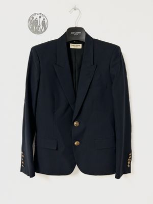 Saint Laurent Paris by Hedi Slimane FW2016 Navy Officer Blazer Saint Laurent Paris by Hedi Slimane FW2016 Navy Officer Blazer