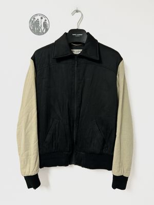 Saint Laurent Paris by Anthony Vaccarello FW2017 1/1 Sample Glitter Satin Bomber Jacket