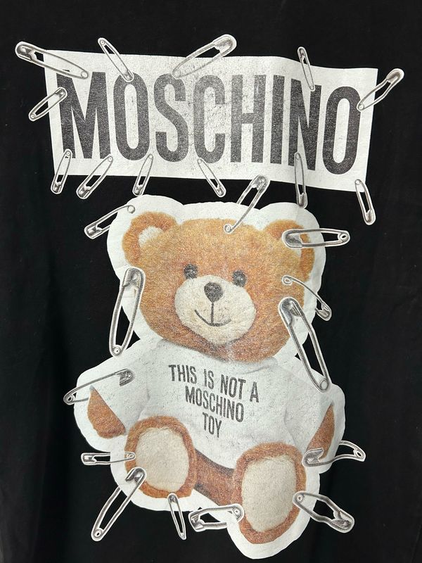 Moschino by Jeremy Scott FW2015 Safety Pin Teddy Bear Tee