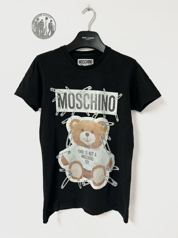 Moschino by Jeremy Scott FW2015 Safety Pin Teddy Bear Tee