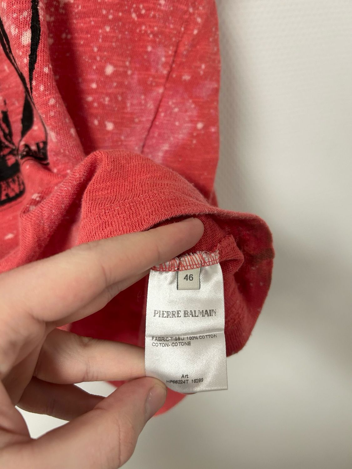 Pierre Balmain SS2014 Bleach-Dyed Knit Tee