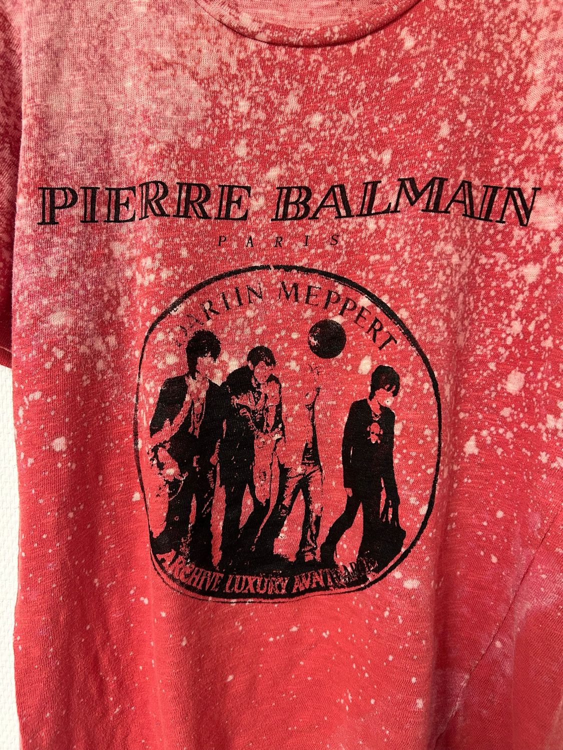 Pierre Balmain SS2014 Bleach-Dyed Knit Tee
