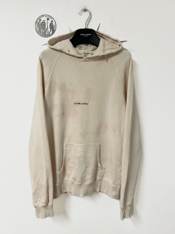 Saint Laurent Paris by Anthony Vaccarello SS2018 Tie-Dye Distressed Logo Hoodie