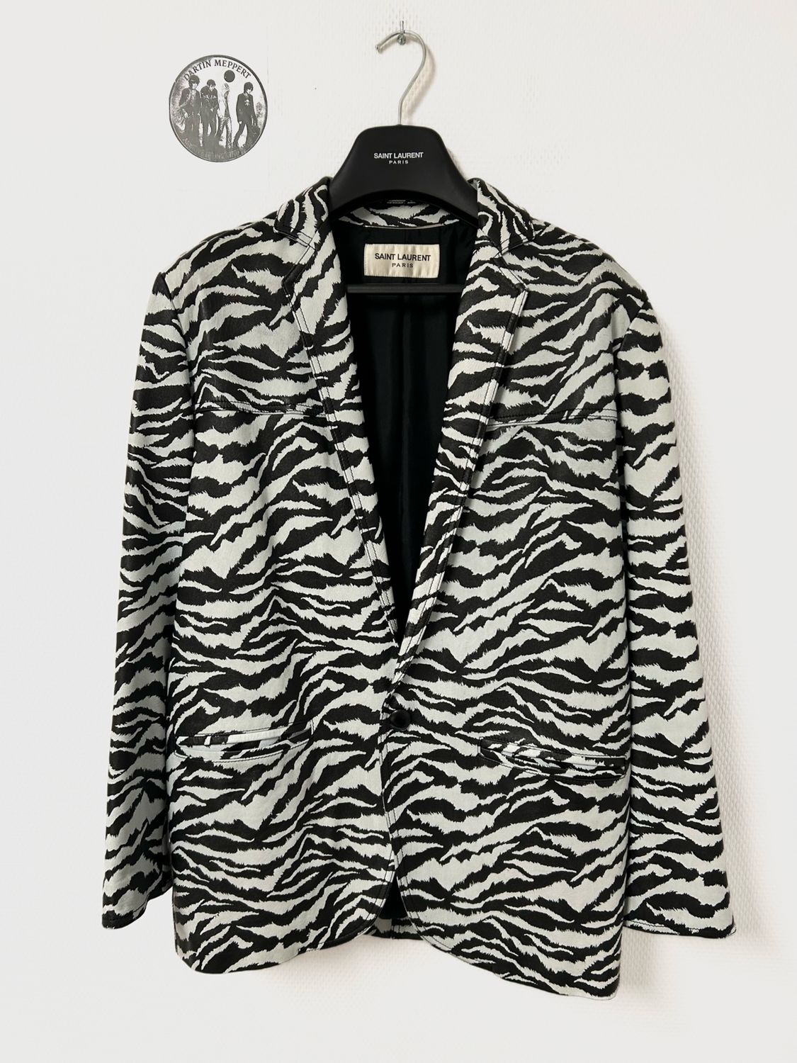 Saint Laurent by Hedi Slimane SS2016 1/1 Sample Zebra Leather Blazer