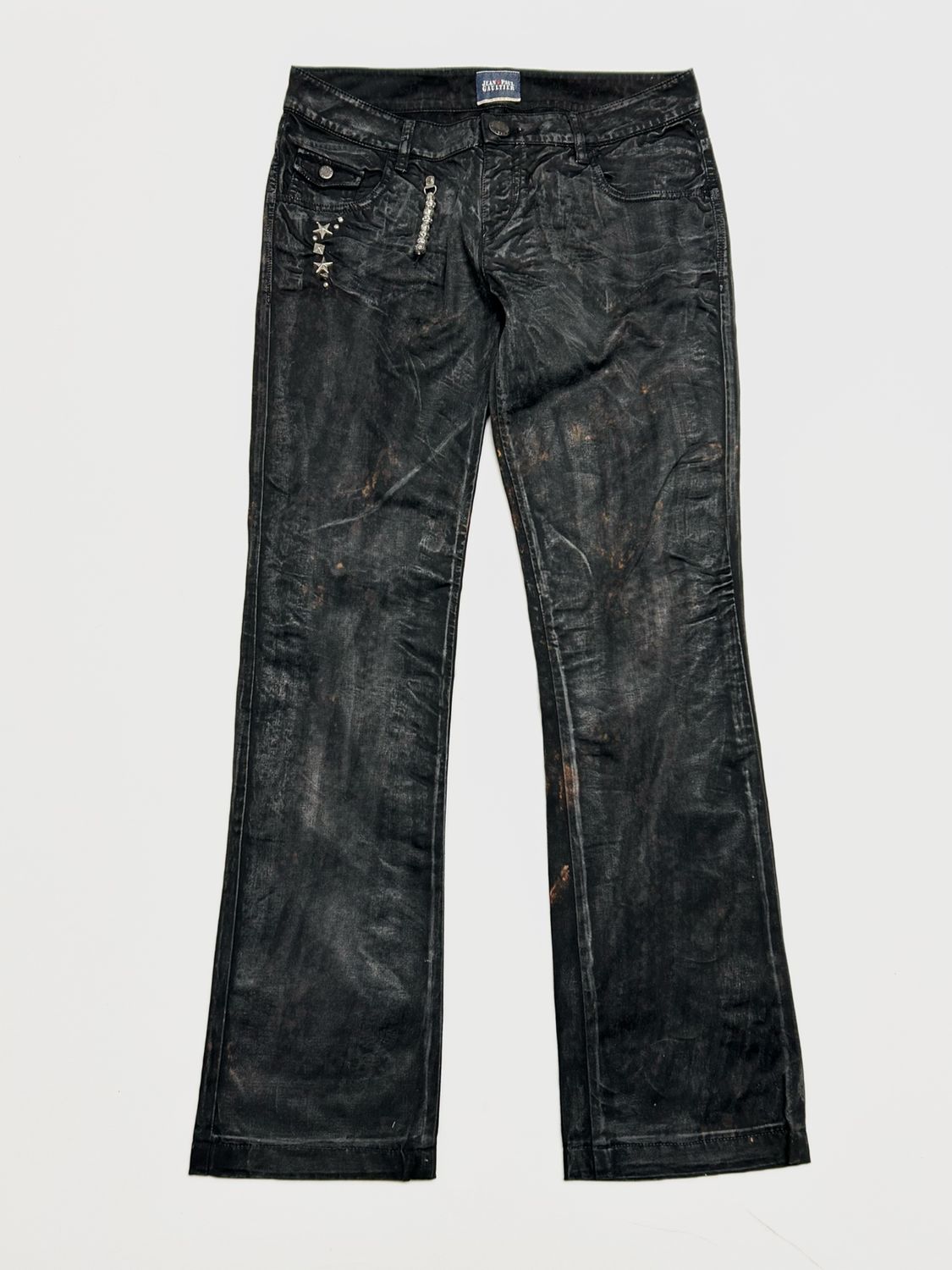 Jean Paul Gaultier FW2007 Waxed Denim Studded Pants