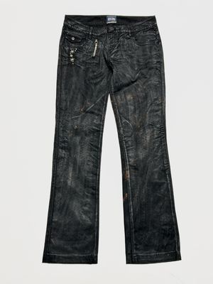 Jean Paul Gaultier FW2007 Waxed Denim Studded Pants Jean Paul Gaultier FW2007 Waxed Denim Studded Pants