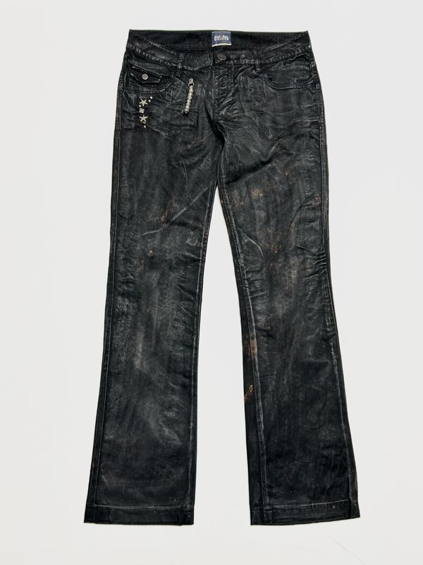 Jean Paul Gaultier FW2007 Waxed Denim Studded Pants