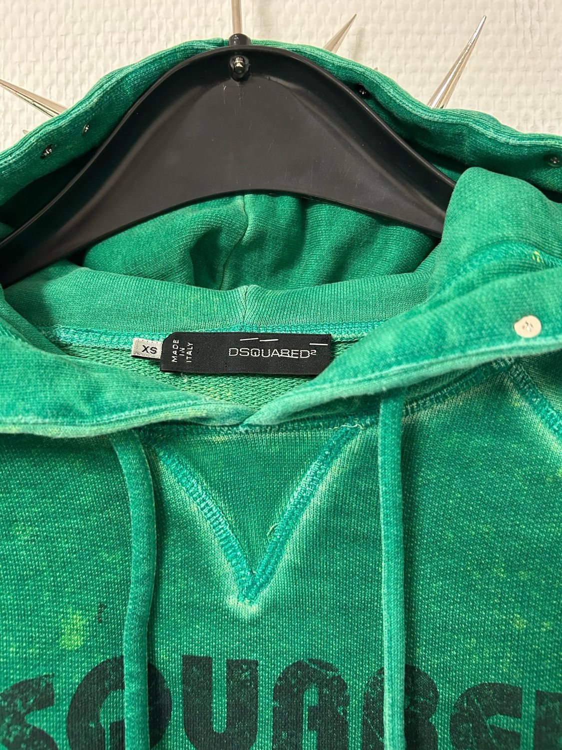 Dsquared2 FW2011 Distressed Graphic Hoodie with Custom Spikes