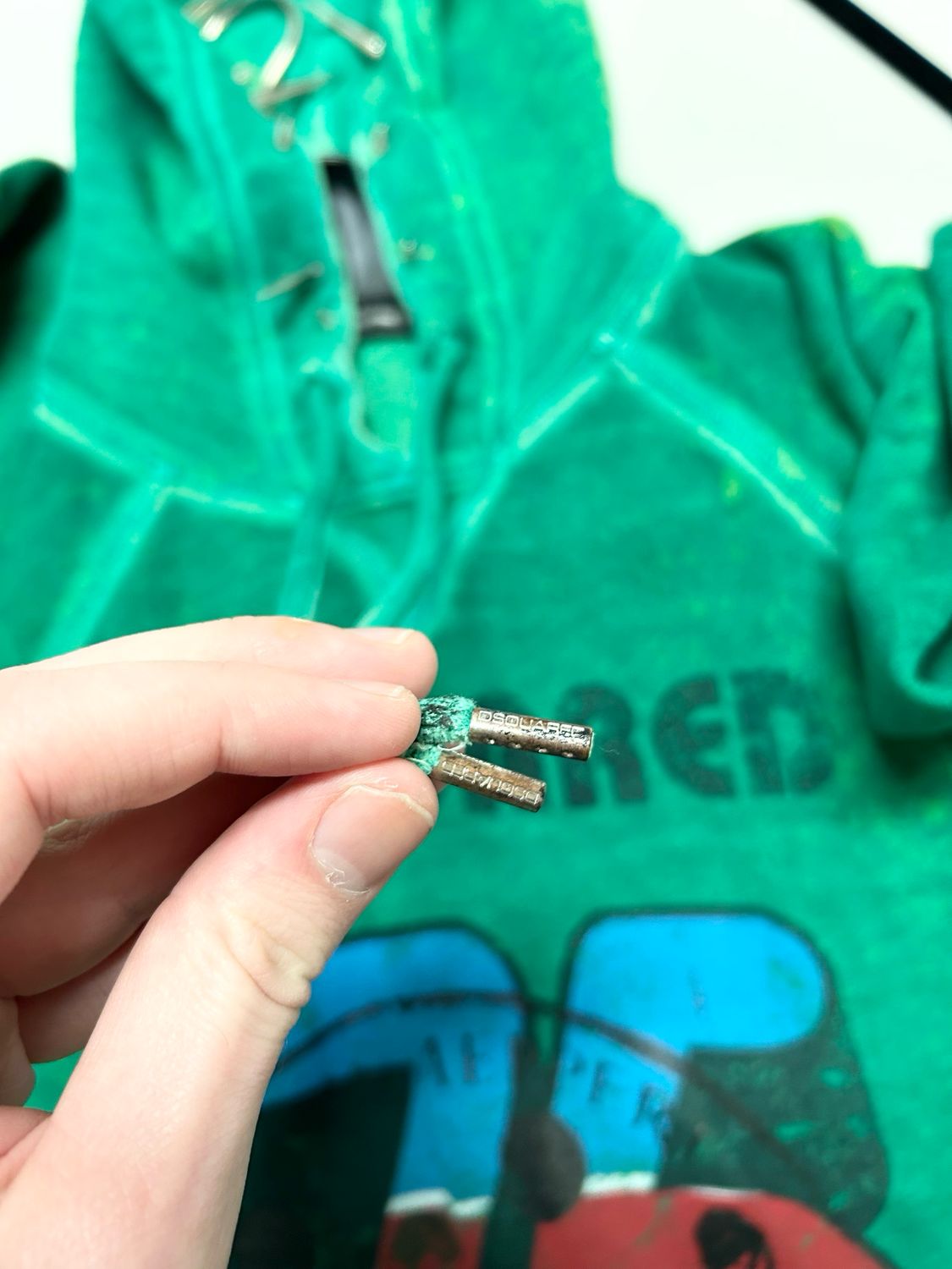 Dsquared2 FW2011 Distressed Graphic Hoodie with Custom Spikes