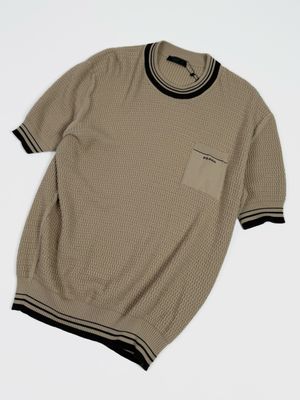 Prada SS2023 Waffle-Knit Short Sleeve Sweater Prada SS2023 Waffle-Knit Short Sleeve Sweater