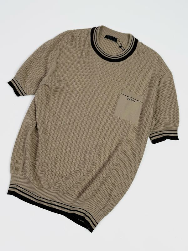 Prada SS2023 Waffle-Knit Short Sleeve Sweater
