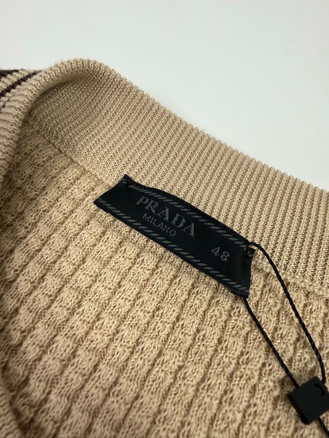 Prada SS2023 Waffle-Knit Short Sleeve Sweater