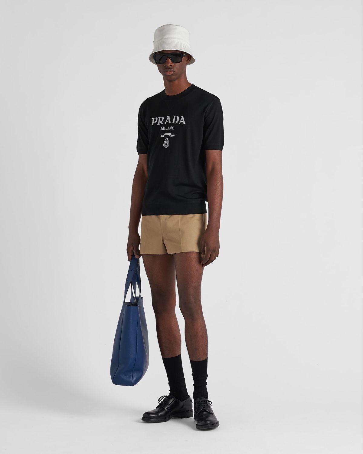 Prada by Raf Simons FW2021 Crest Logo Heavyweight Knit Top