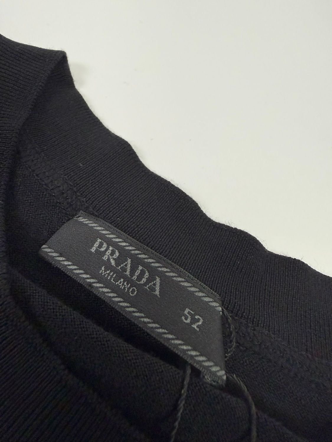 Prada by Raf Simons FW2021 Crest Logo Heavyweight Knit Top