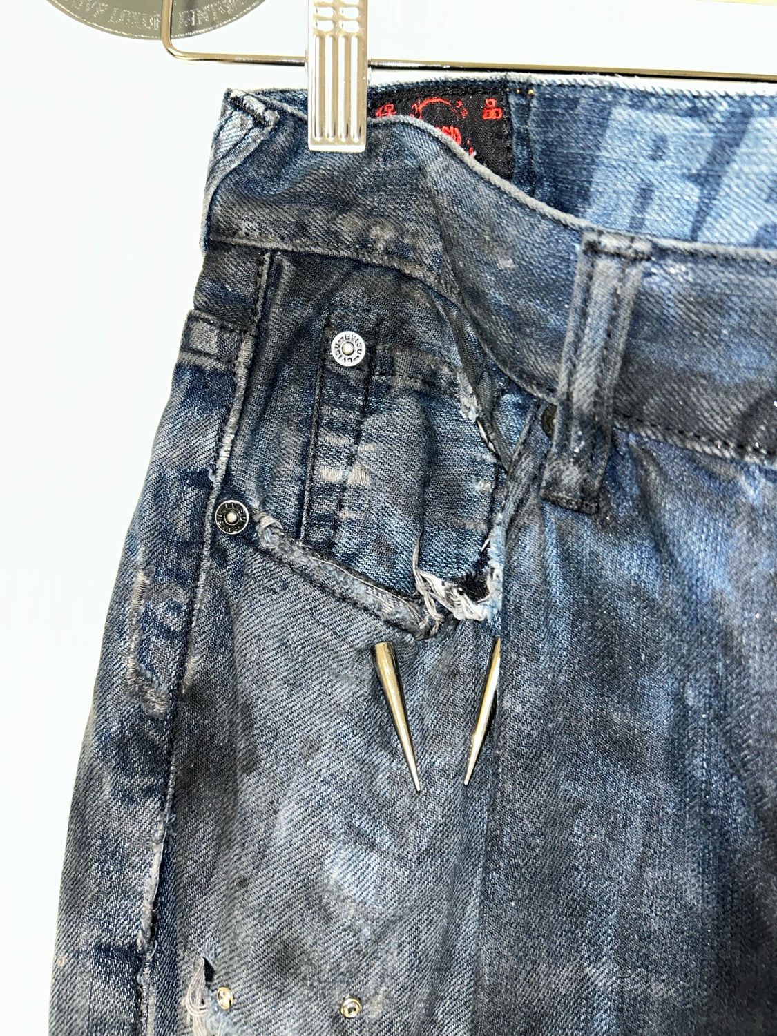 Evisu FW2000s Custom Distressed Spike Denim