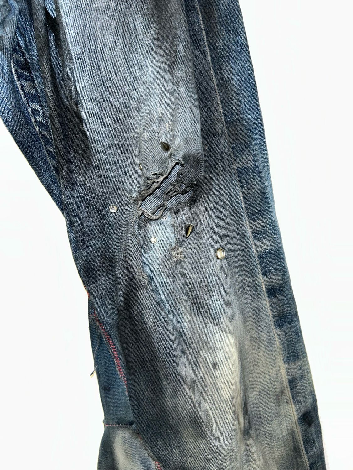 Evisu FW2000s Custom Distressed Spike Denim