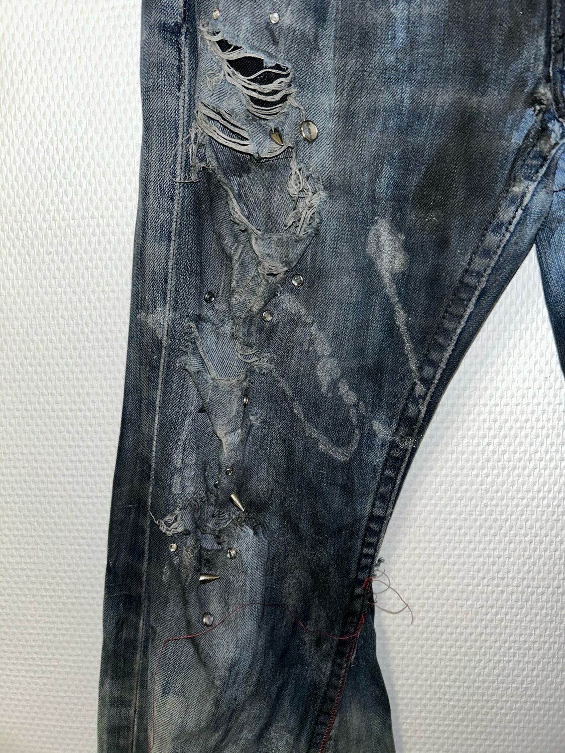 Evisu FW2000s Custom Distressed Spike Denim