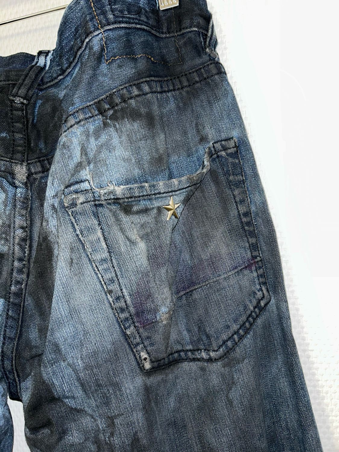 Evisu FW2000s Custom Distressed Spike Denim
