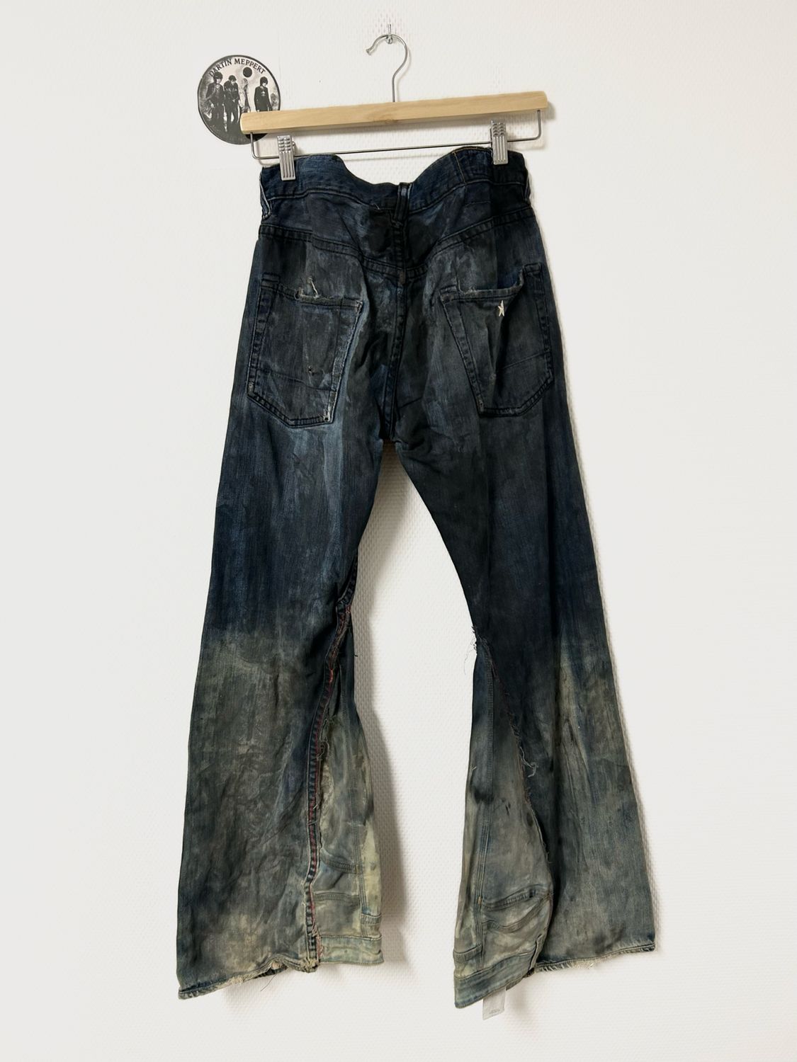 Evisu FW2000s Custom Distressed Spike Denim