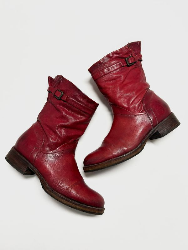 A.S.98 Oxblood Buckle Boots