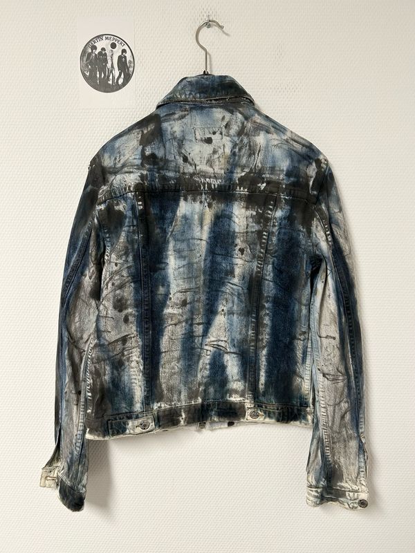 Helmut Lang by Shayne Oliver SS2018 Reversible Painted Denim Jacket