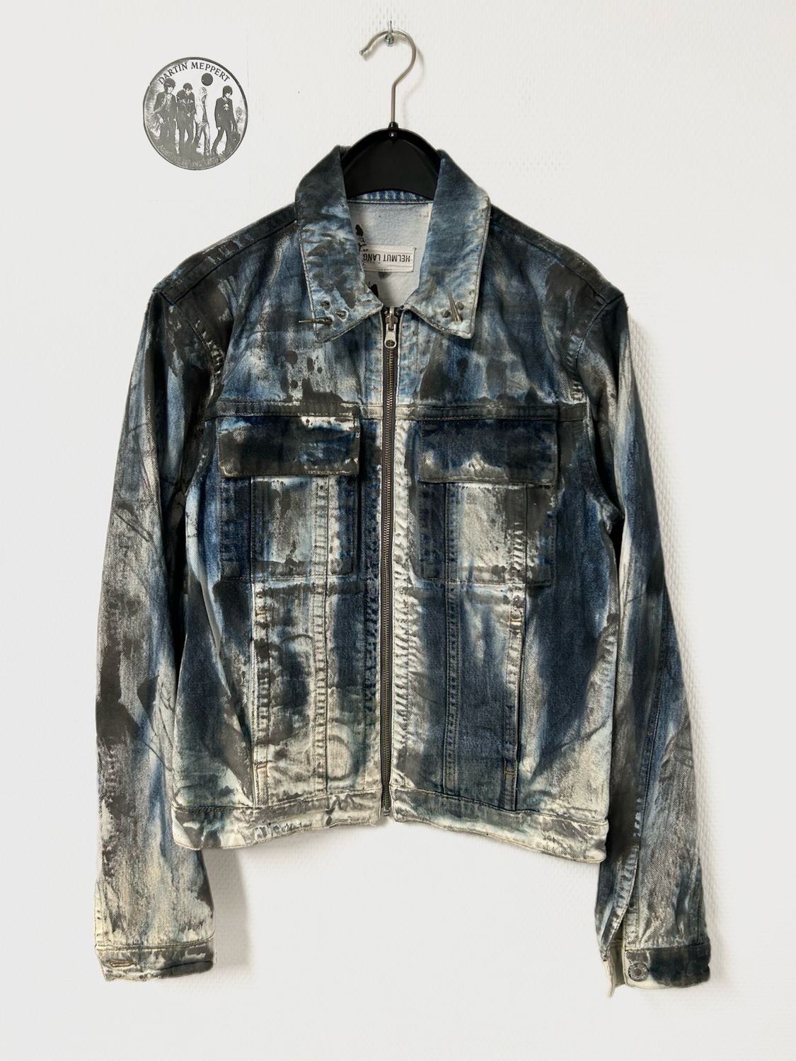 Helmut Lang by Shayne Oliver SS2018 Reversible Painted Denim Jacket