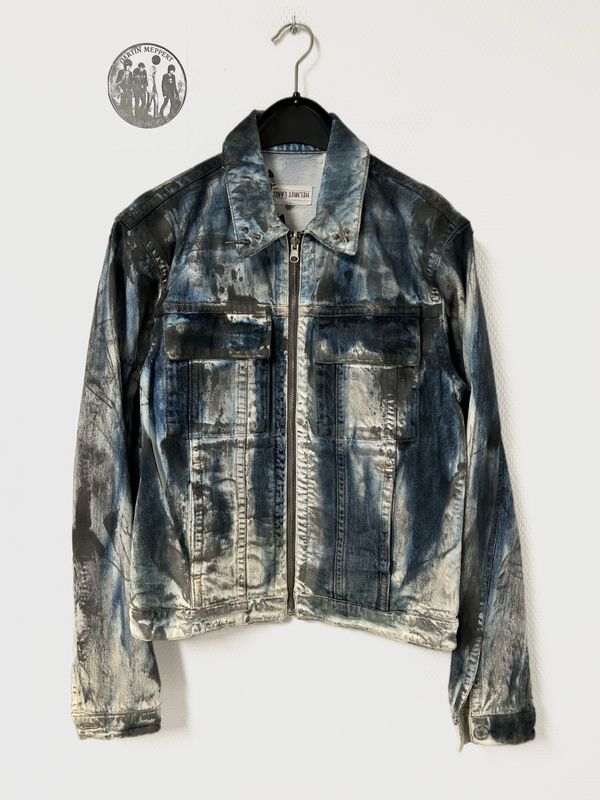 Helmut Lang by Shayne Oliver SS2018 Reversible Painted Denim Jacket
