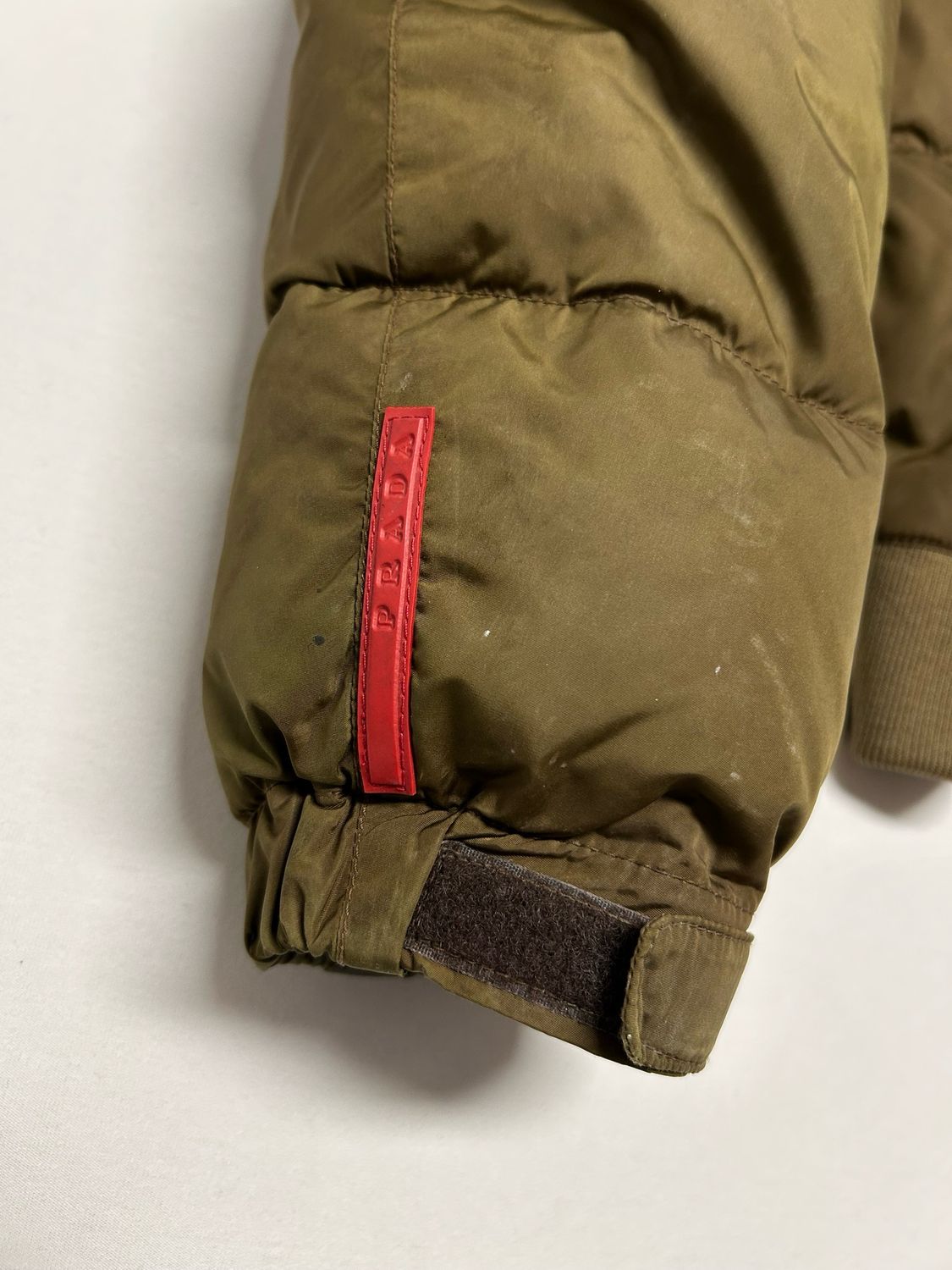 Prada FW2000 Shearling-Collar Puffer Bomber