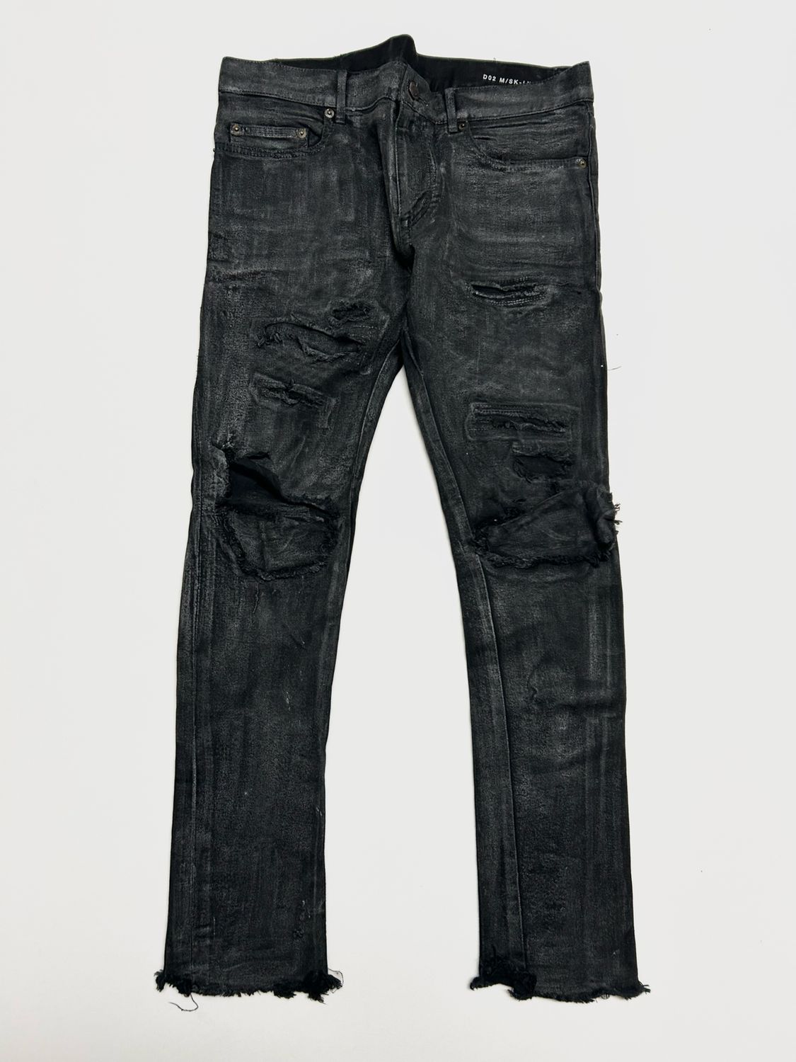 Saint Laurent Paris by Hedi Slimane 2014 D02 M/SK-LW Waxed Distressed Denim