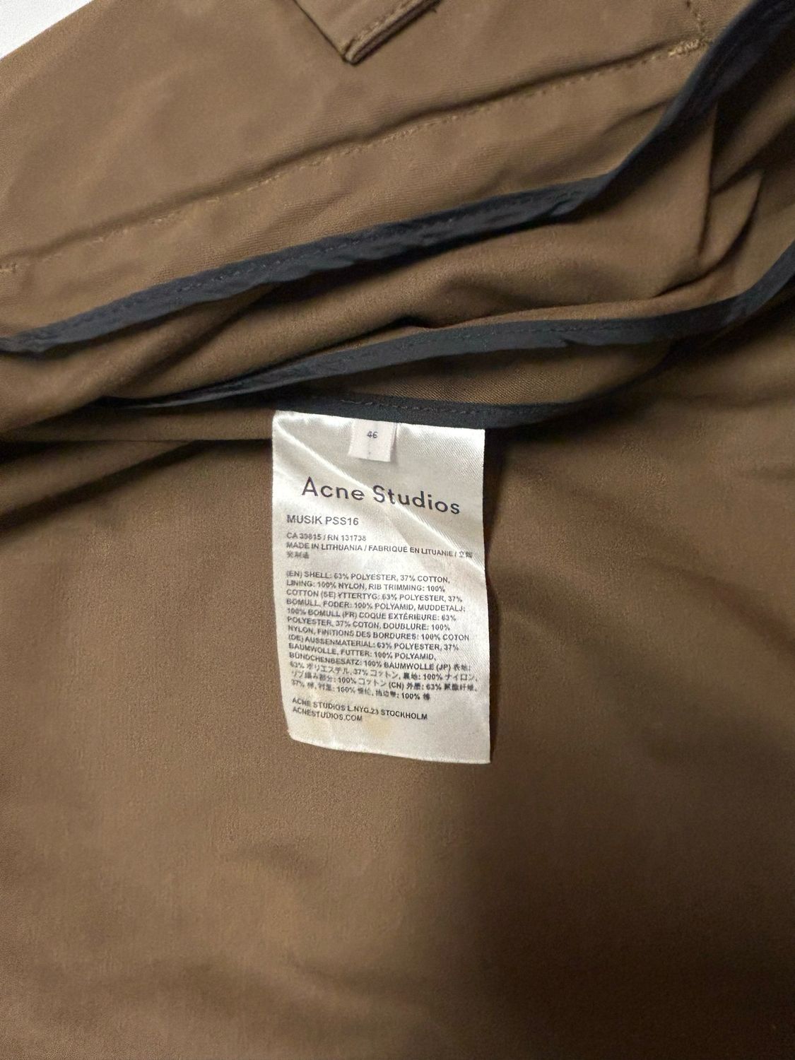 Acne Studios SS2016 Musik Bomber Jacket