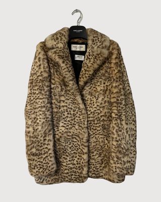 Saint Laurent Paris SS20 Sample Leopard Fur Coat